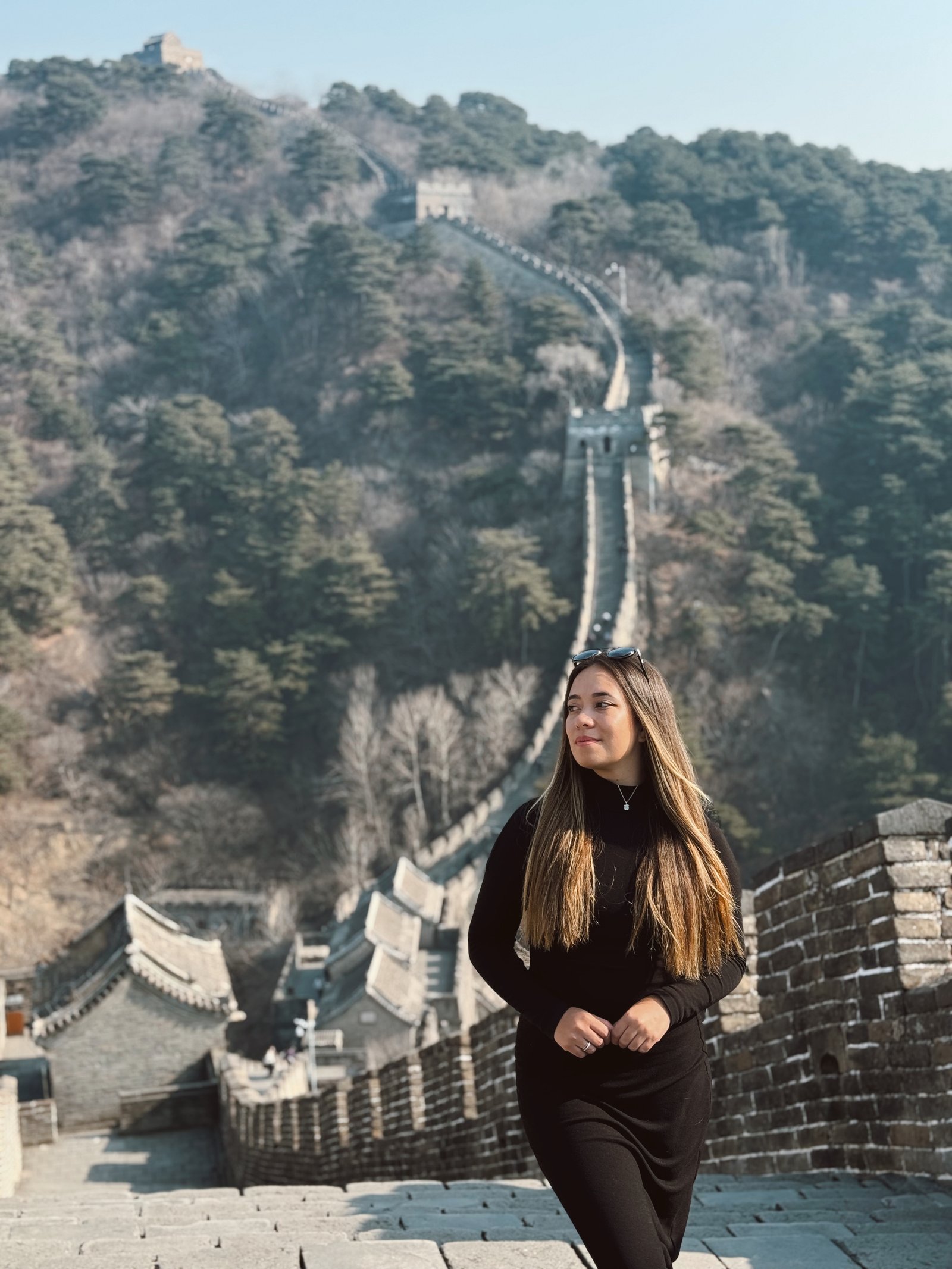 Denise na Grande Muralha da China